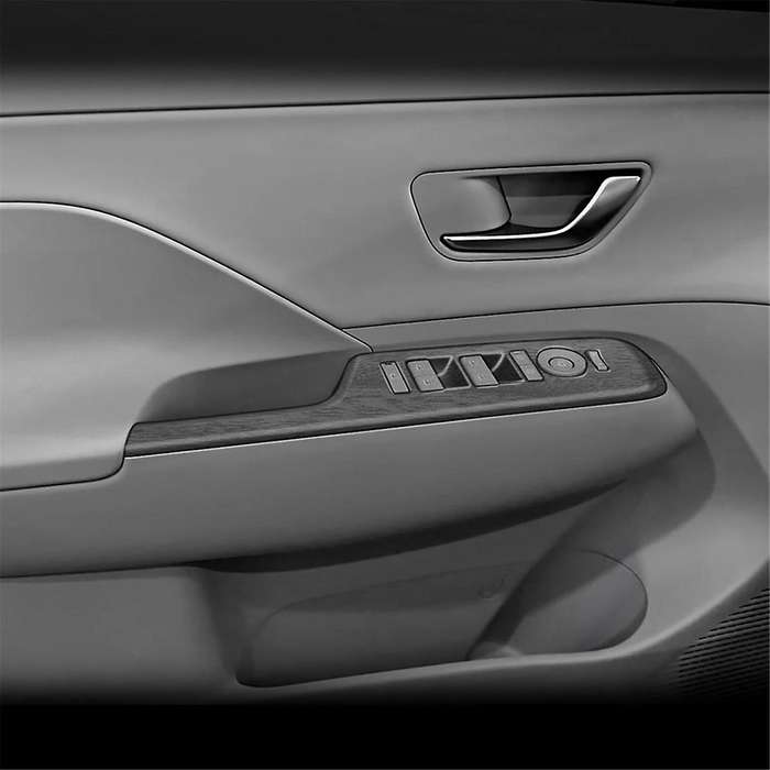 Car Door Armrest Cover Panel for 2024+ Window Glass Lift Switch Button Trim Frame Wood Grain