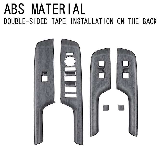 Car Door Armrest Cover Panel for 2024+ Window Glass Lift Switch Button Trim Frame Wood Grain