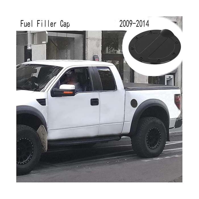 Car Door Fuel Filler Cap Cover Fuel Tank Cap for 2009-2014 Black