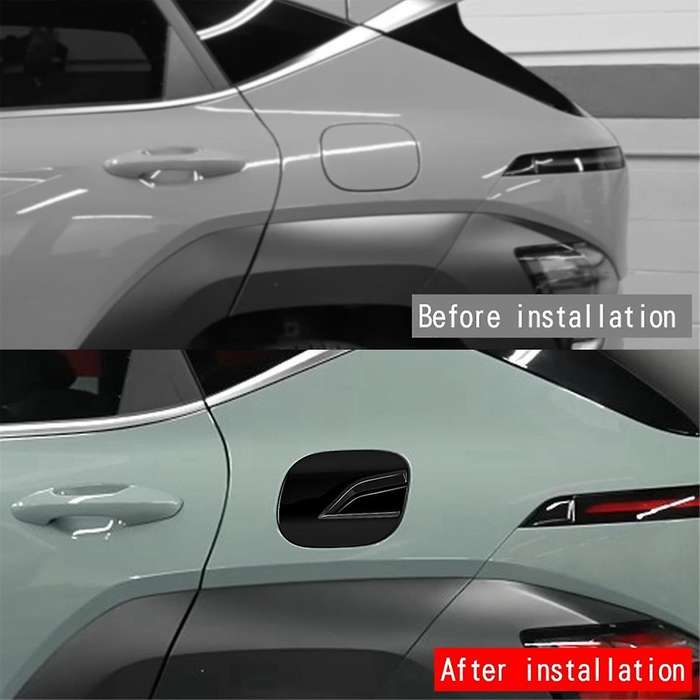 Car Door Fuel Tank Gas Cap Decoration Cover Trim for 2024+ Car Exterior Accessories Bright Black
