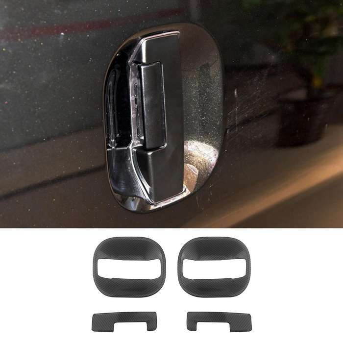 Car Door Handle Bowl Cover Decoration Protector Carbon Fiber Style for NV200 2010-2018