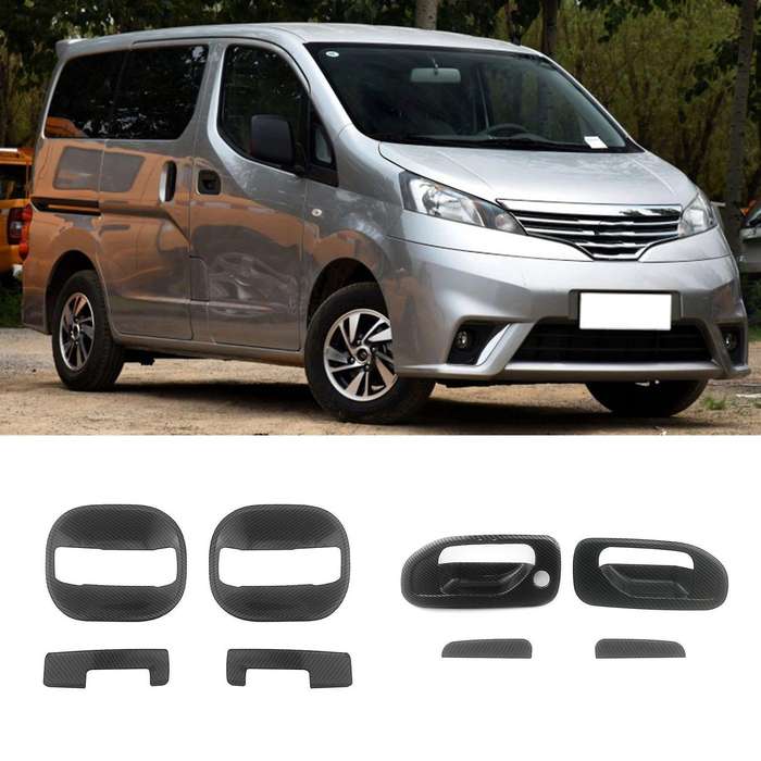 Car Door Handle Bowl Cover Decoration Protector Carbon Fiber Style for NV200 2010-2018