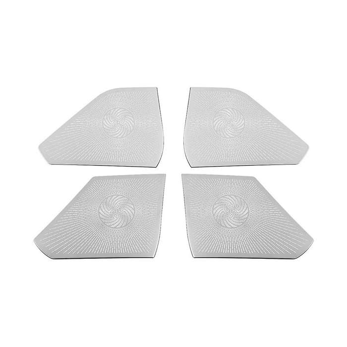 Car Door Horn Covers Stainless Steel Door Horn Frame Interior Accessories for Prius 2023+ Silver