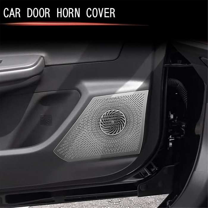 Car Door Horn Covers Stainless Steel Door Horn Frame Interior Accessories for Prius 2023+ Silver