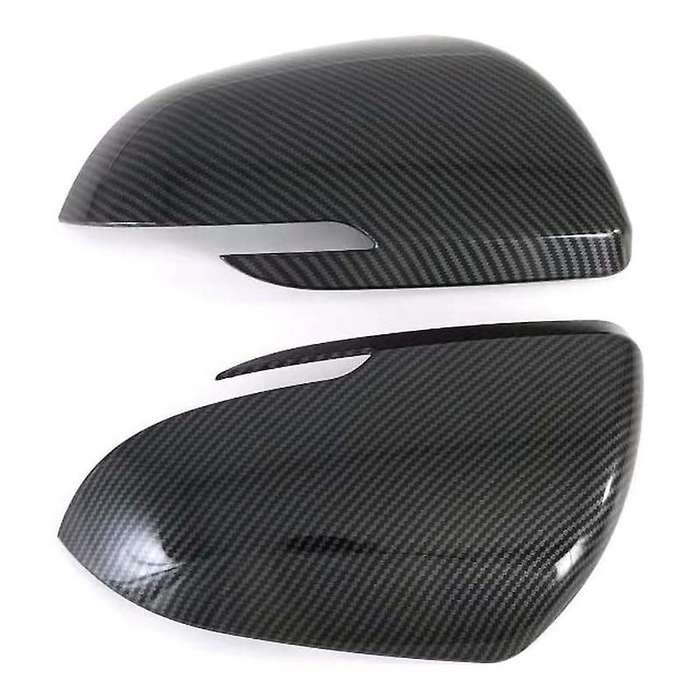 Car Door Side Rear View Mirror Cover Cap Decor Trim Carbon Fiber for Seltos 2019 2020
