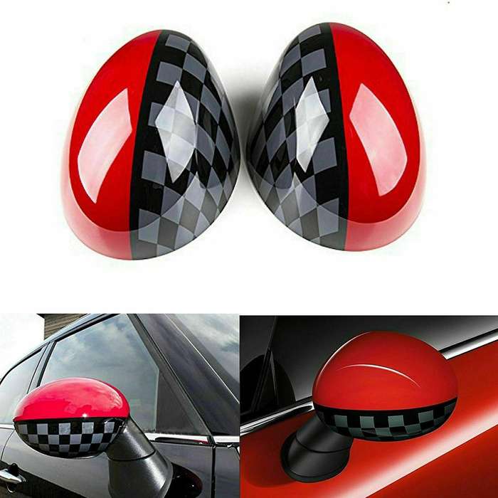 Car Door Side JCW Style Mirror Covers for R55 R56 R57 R58 R60 R61 Fold Mirror