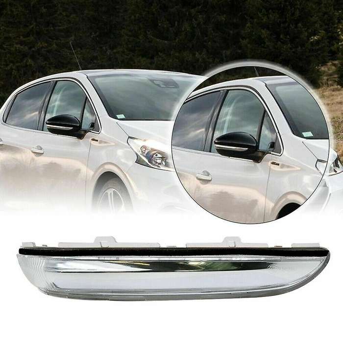Car Door Side Wing RearView Rear View Mirror Turn Signal Light Lamp for 208 2012-2017