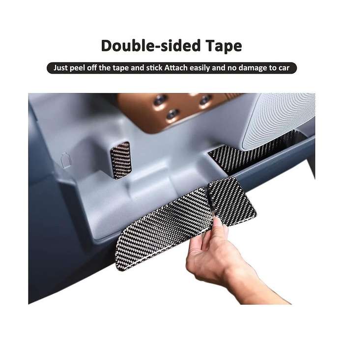 Car Door Slot Mats Kit Trim Decal Stickers for 2022 2023 Interior Accessories - Soft Carbon Fiber