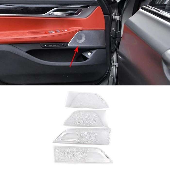 Car Door Speaker Cover Panel Trim Accessories 6-Piece Set for 7 Series G11 G12 2016-2020