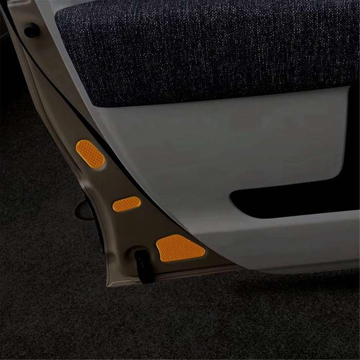 Car Door Warning Reflective Sticker Safety Car Door Opening Warning Reflector Tape for 2023-2024 Yel