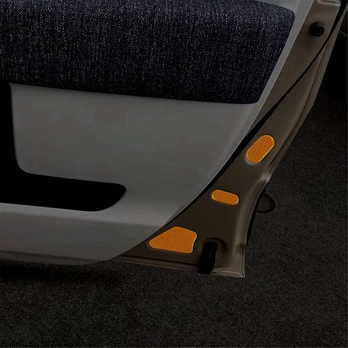 Car Door Warning Reflective Sticker Safety Car Door Opening Warning Reflector Tape for 2023-2024 Yel