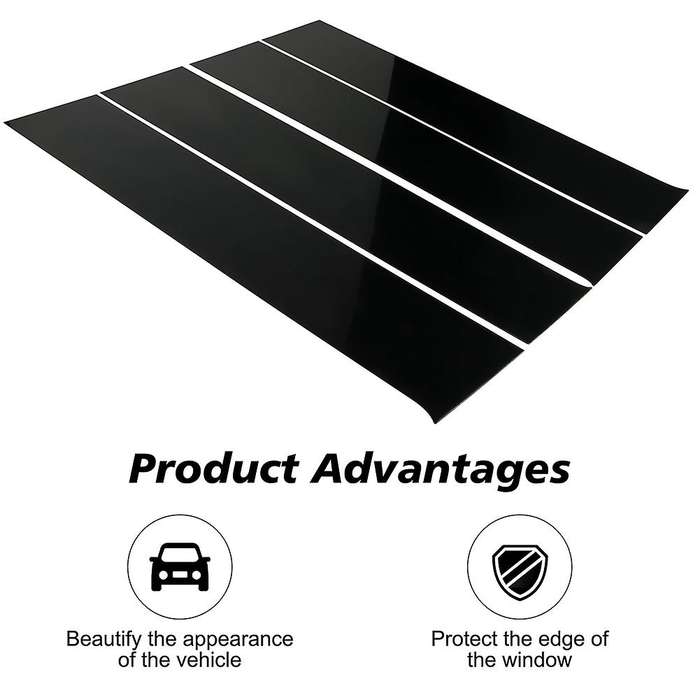 Car Door Window Trim Anti Scratch Stickers Door Pillar Moldings for Ram 1500 2500 3500 2009-2018 Acc