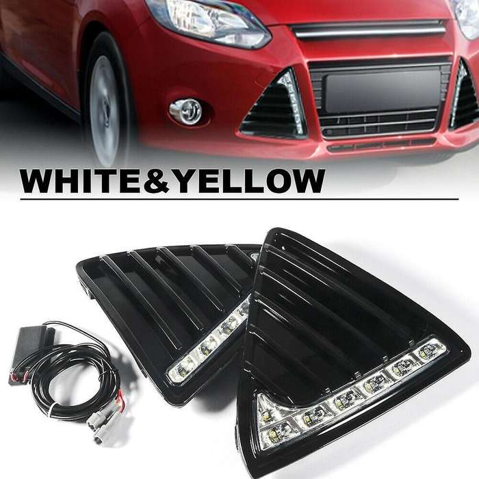 Car DRL Daytime Running Lights Fog Lamp for Focus 3 2012 2013 2014 White