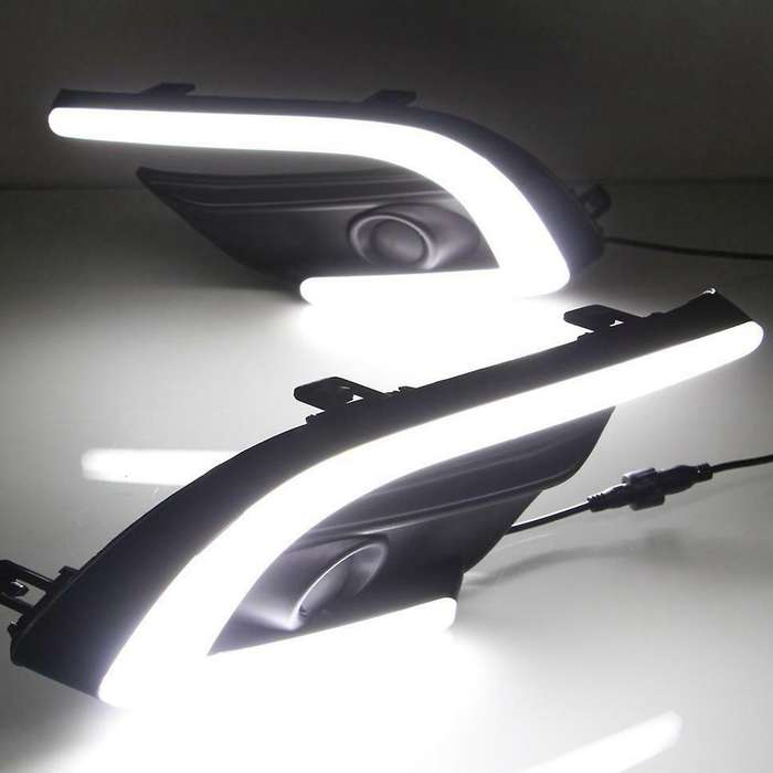 Car DRL Fog Lamp Fluorescent LED Daytime Running Light for 3 Axela 2017-2018