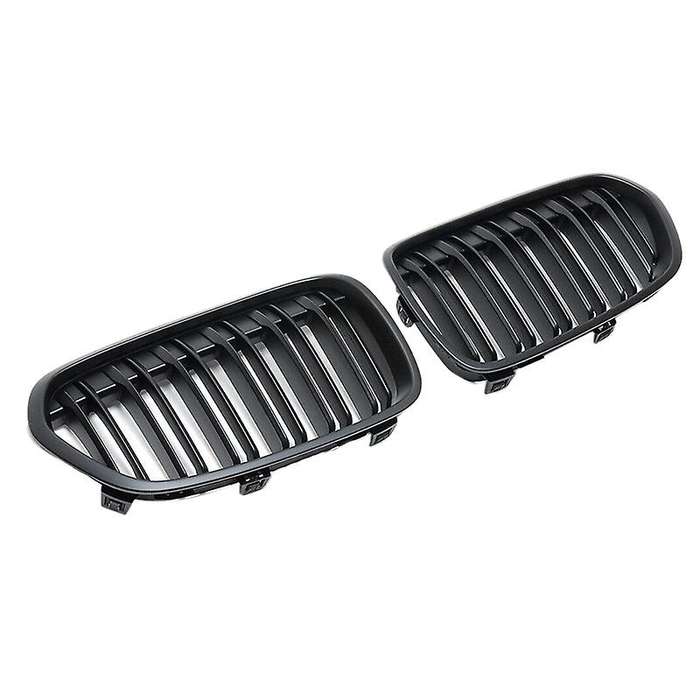 Car Dual Slat Matte Black Front Kidney Grilles Set for F52 1-Series 2018-2021