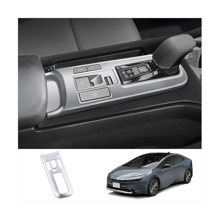 Car Dumb Silver Central Control Gear Shift Panel Decal Interior Modification for Prius 60 Series 20