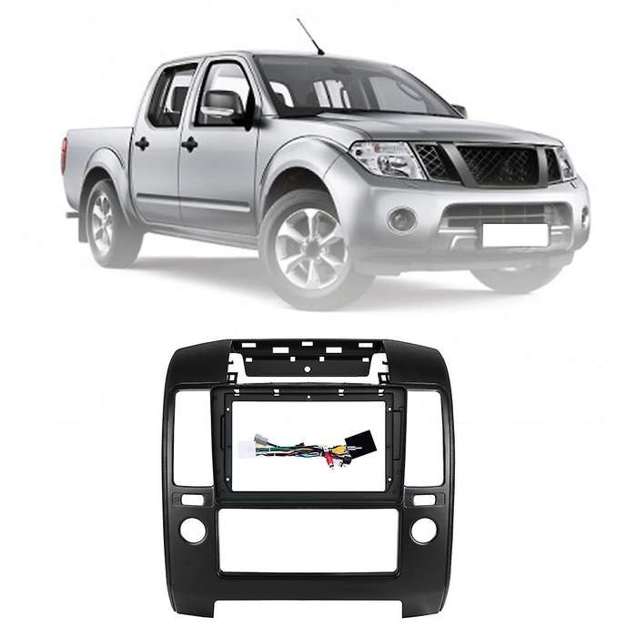 Car DVD Frame Audio Fitting Adaptor Dash Trim Kits Fascia Panel 9 Inch for Navara D40 05-14 2 Din Ra