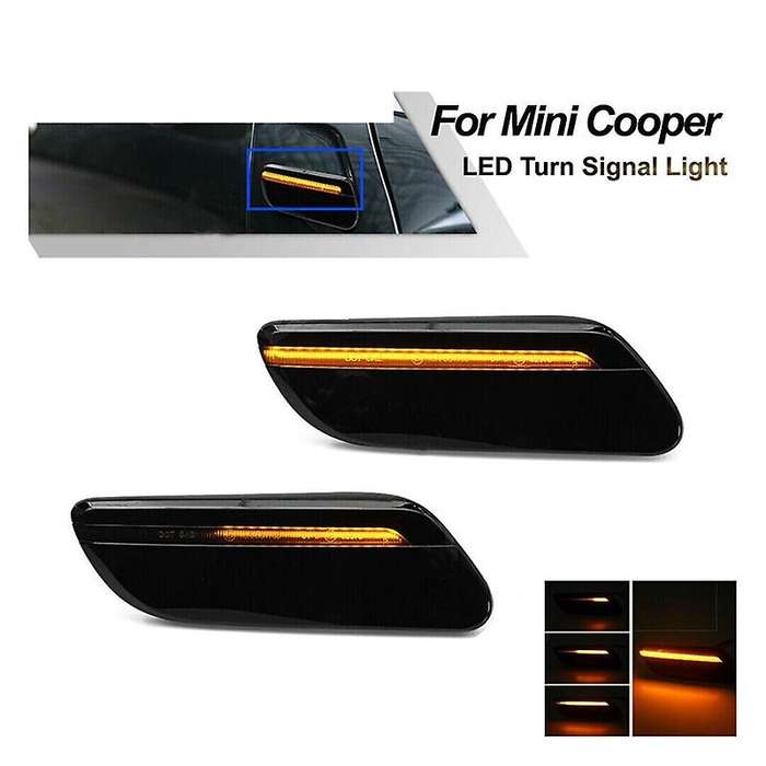 Car Dynamic Smoked Lens Led Side Marker Light for Mini F55 F56 F57 2014- Turn Signal Lamp 6313729834