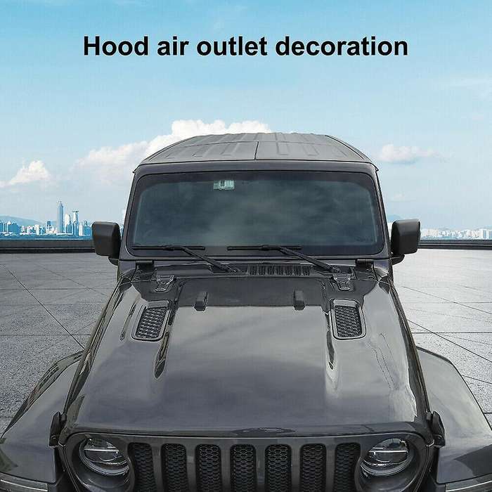 Car Engine Hood Air Outlet Vent Decoration Cover Sticker Accessories for Wrangler JL 2018+