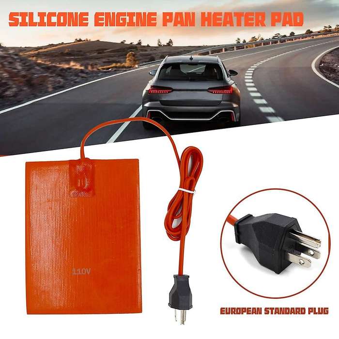 Car Engine Oil Tank Heater Pad 300W Silicone Heating Pad Engine Oil Tank Waterproof with EU Plug
