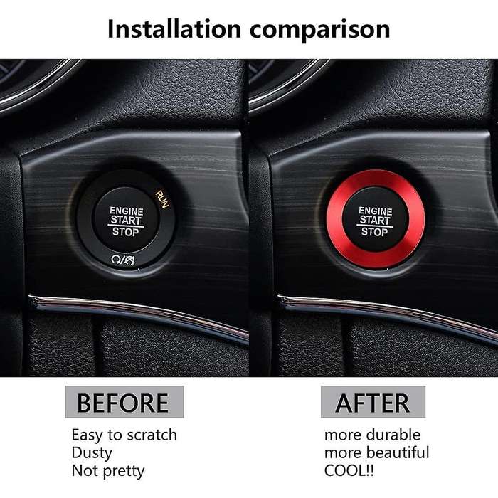 Car Engine Start Stop Button Cover Trim for Grand 2014-2021 Accessories Ignition Button Decal Sticke