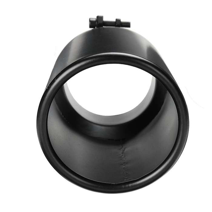 Car Exhaust Muffler 4 Inch Inlet 5 Inch Outlet Exhaust Tip Rear Pipe Tube Black Stainless Steel