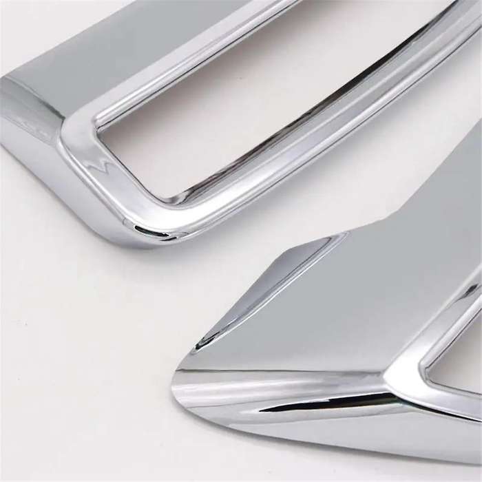 Car Exhaust Pipe Cover Rear Exhaust Muffler Pipe Tail Throat Frame for 3008 5008 2017-2020 Silver