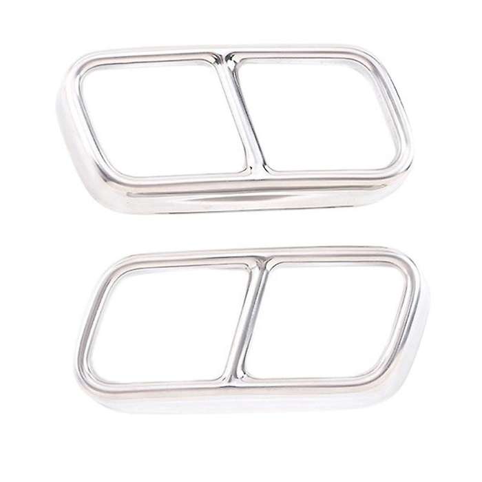 Car Exhaust Muffler Pipe Cover Trims Stainless Steel Exterior Parts for  7 Series F01 2009-2014 Silv