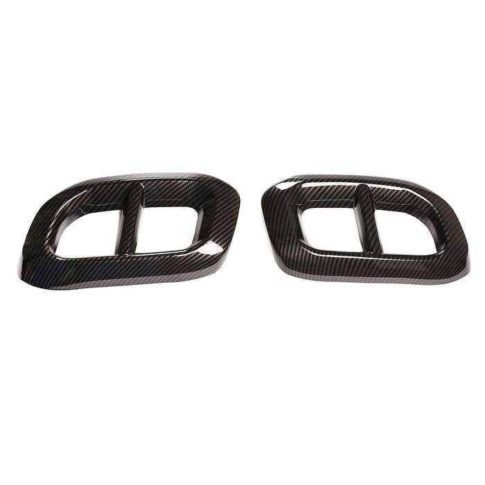 Car Exhaust Pipe Tail Cover Trim Rear Exhaust Muffler Panel Carbon Fiber Tail Throat Frame for GLC G