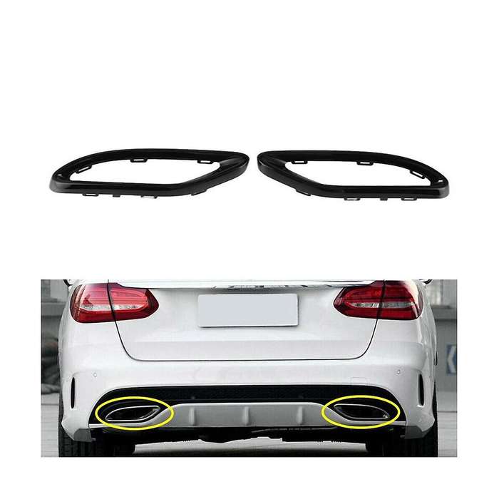 Car Exhaust Tailpipe Trim Rh+lh Fits for - C205 A205 W205 S205 13-17 2058852221 2058852321