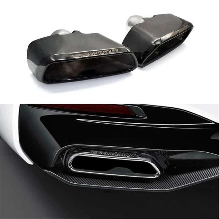 Car Exhaust System Muffler MP Style Square Port Exhaust Tailpipe Automobile for 5 Series G30 G38 540