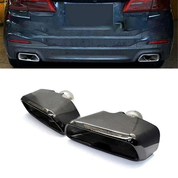 Car Exhaust System Muffler MP Style Square Port Exhaust Tailpipe Automobile for 5 Series G30 G38 540