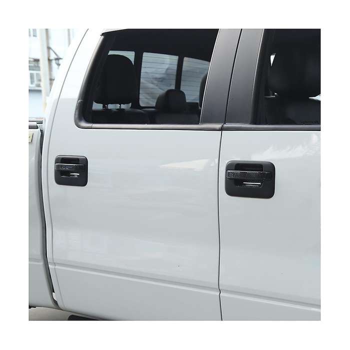 Car Exterior Door Handle Bowl Cover Trim Stickers Decoration for 2009-2014 Accessories Soft Carbon