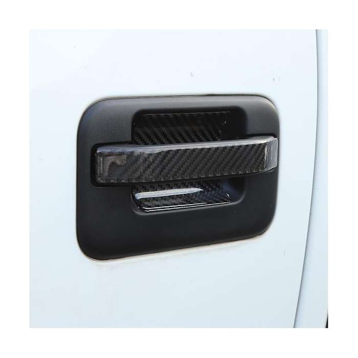 Car Exterior Door Handle Bowl Cover Trim Stickers Decoration for 2009-2014 Accessories Soft Carbon