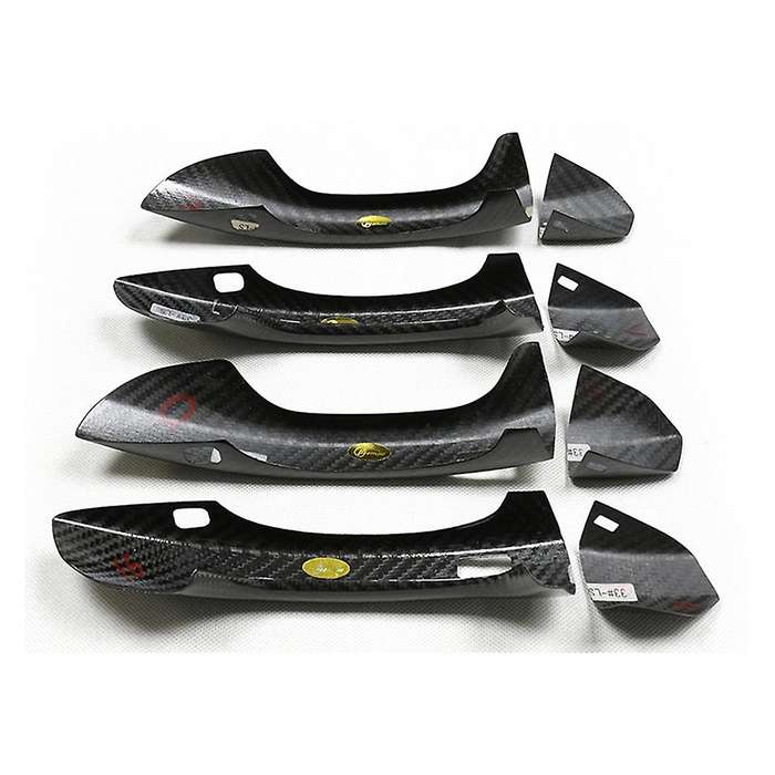 Car Exterior Doors Handle Cover Trim for A6 C8 S6 Rs6 Q6 E- Carbon Fiber with Auxiliary Hole Door H