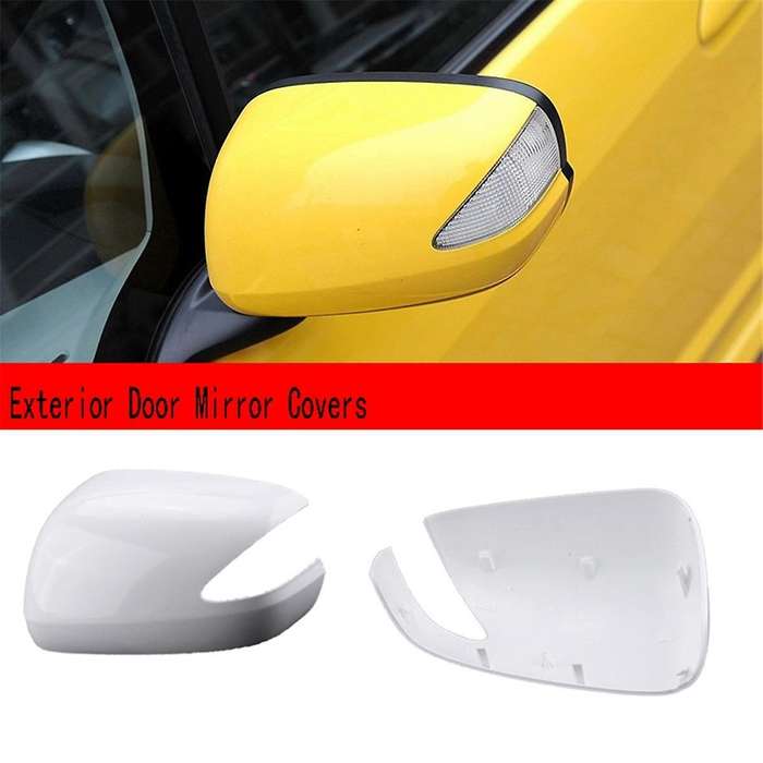 Car Exterior Door Mirror Covers Rearview Mirror Cover Wing Door Side Mirror Shell for Fit Jazz 2009-