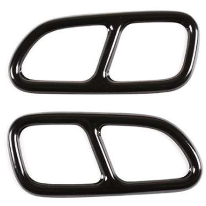 Car Exterior Exhaust Pipe Muffler Cover,Stainless Steel Rear Bumper Cylinder Exhaust Pipe Cover for