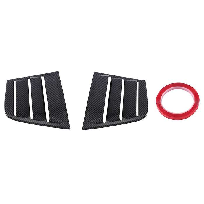 Car Exterior Side Vent Rear Side Window Panel for 2011-2021 Blinds Full Carbon Fiber Pattern