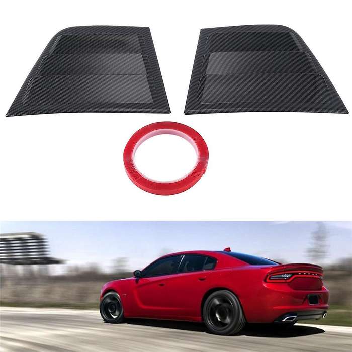 Car Exterior Side Vent Rear Side Window Panel for 2011-2021 Blinds Full Carbon Fiber Pattern