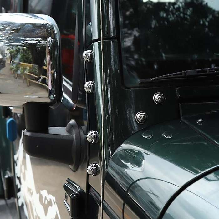 Car External Accessories ABS A-Pillar Bolts Protection Decoration Cover for JK/Plus/BJ40L 2007-2017