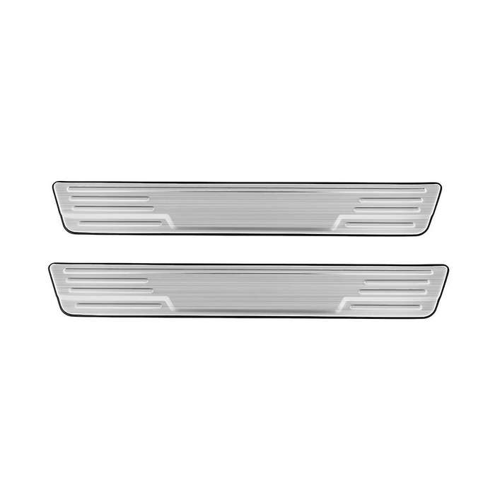 Car Exterior Sill Strip Scuff Plate Guard Pedal Protector Styling Sticker Silver for Sienta 10 Seri