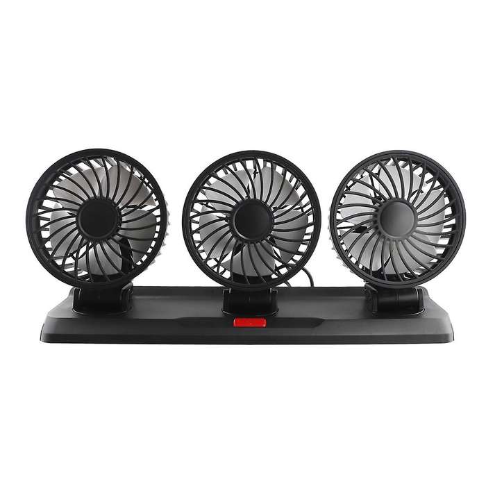 Car Fan Triple Heads Car Fan 5V with USB Cable Car Fan Powerful Cooling Dashboard Three-Speed Adjust