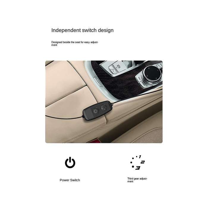 Car Fan Fan Back Pillow Fan Headrest Fan Car Supplies Brown