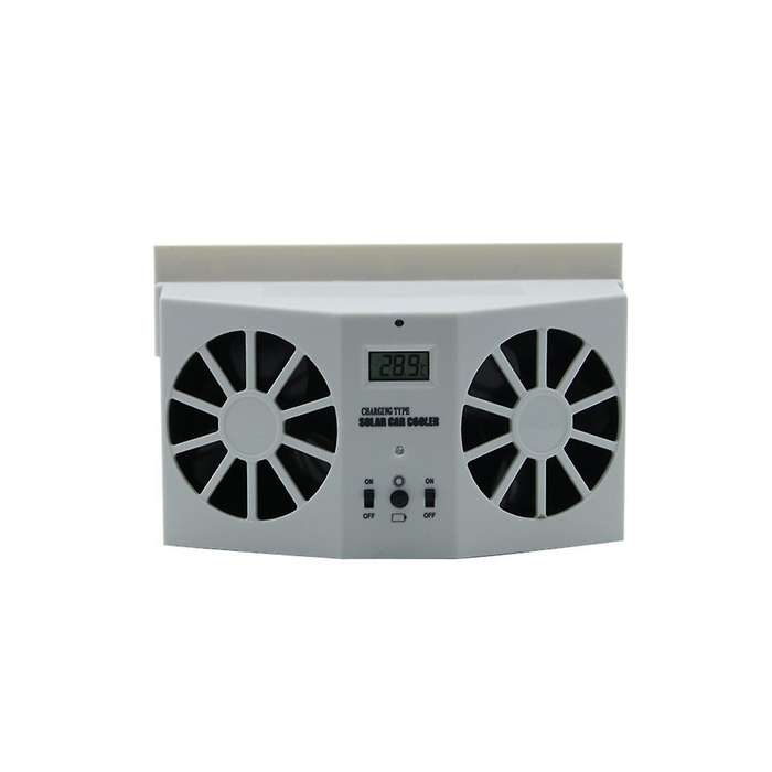 Car Fan Ventilation Solar Car Hood Auto Radiator Solar Car Desuperheater Powerful Power-white