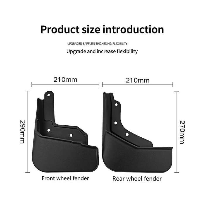 Car Flaps for 2 Mudguards Guard Flap Splash Flaps Accessories