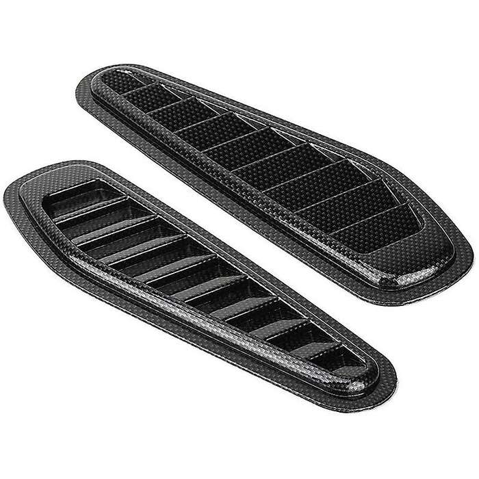 Car Flow Intake Cover, Car Flow Intake Decorative Scoop Vent Hood Cover Universal Carbon Fiber Styl