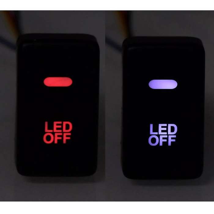 Car Fog Light Switch Daytime Running Light Switch with Blue Light for Asx