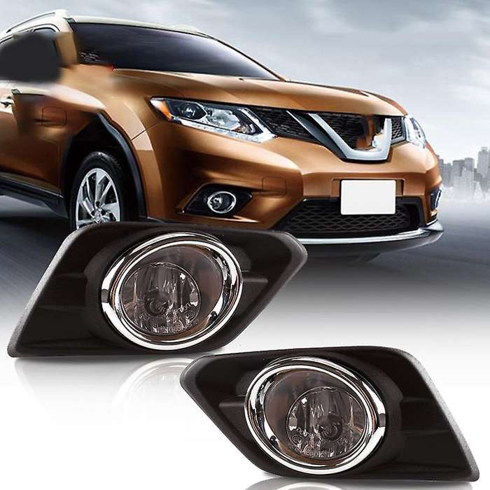 Car Fog Lights LED Fog Light Headlight Switch Harness Cover Fog Lamp Assembly Frame Grilles for 2014