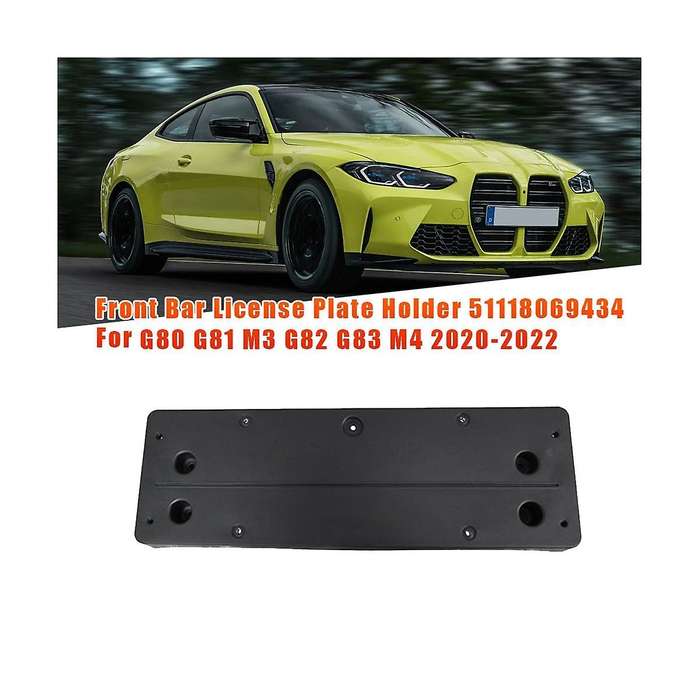 Car Front Bar License Plate Holder 51118069434 for 3 4 Series G80 G81 M3 G82 G83 2020-2022 51 11 8