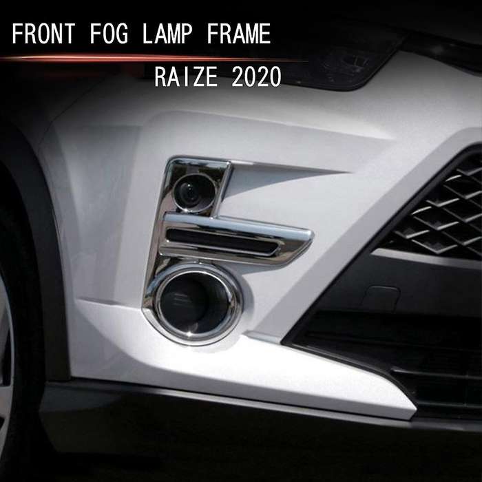 Car Front Bumper Fog Lamp Frame Front Fog Lamp Grille Car Accessories for Raize 200 Series 2021